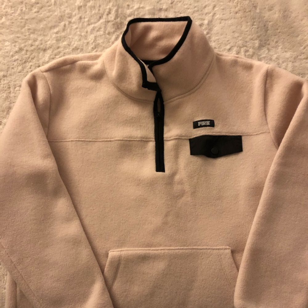 EUC VS Pink fleece oatmeal sz large worn 1x